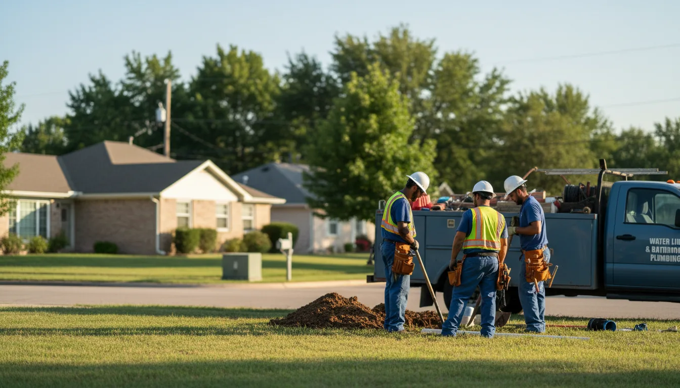 Residential water line and bathroom plumbing service in Jean, NV